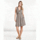 Toad&amp;Co Cue Wrap Sleeveless Dress, Falcon Brown Batik Dot Print, Medium T1772801-209-M