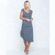Toad&amp;Co Muse Dress, Deep Navy Balanced Stripe, Extra Small T1772205-915-XS