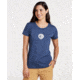 Toad&amp;Co Roar Short Sleeve Womens Graphic Tee, Navy Heather, Extra Small, T1002804-131-XS