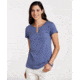 Toad&amp;Co Sambasta Women's Short Sleeve Tee, Blueberry Stripe, Medium, T1002802-429-M
