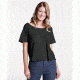 Toad&amp;Co Tissue Crop Womens Short Sleeve Tee, Black, Medium T1002803-100-M