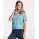 Toad&amp;Co Tissue Crop Womens Short Sleeve Tee, Aquifer Geo Seed Print, Extra Large T1002803-413-XL