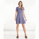 Toad&amp;Co Windmere Short Sleeve Dress, Blueberry Batik Dot Print, Small, T1772802-424-S