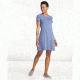 Toad&amp;Co Windmere Short Sleeve Dress, Blueberry Stripe, Large, T1772802-429-L