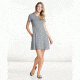 Toad&amp;Co Windmere Short Sleeve Dress, Smoke Lean Stripe, Medium T1772802-015-M