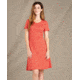 Toad&amp;Co Windmere Short Sleeve Dress - Womens, Coral Blaze, Medium, T1772802-631-M