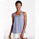 Toad&amp;Co Windsong Sleeveless Women's Tank, Blueberry Diamond Print, Large T1212801-427-L