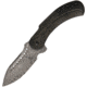 Todd Begg Steelcraft Field Marshall Folding Knife,Damascus Finish Blade, Black Handle TBFM216
