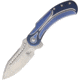 Todd Begg Steelcraft Field Marshall Folding Knife,Satin Blade,Blue/Silver Handle TBFM233