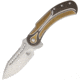 Todd Begg Steelcraft Field Marshall Folding Knife,Satin Blade,Brown/Gold Handle TBFM243