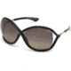 Tom Ford FT0009 Sunglasses - Shiny Black Frame Color, Smoke Polarized Lens Color