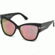 Tom Ford FT0371 Sunglasses - Shiny Black Frame Color, Gradient Or Mirror Violet Lens Color