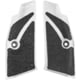 Toni System Long Grips 3D Model for Phoenix Redback, Silver, GPH3DL-SI