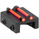 Toni System Rear Sight for Rib Less Than 8,1 mm With Red Optic Fiber 1 mm, Black, TR81