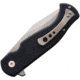 Tools for Gents Eastwood Black Folding Knife by Gudy Van Poppel, 5.25in Closed, 3.75in Stonewash D2 Tool Steel Blade, Black Aluminum Handle, Nylon Sheath, TFG91808