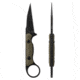 Toor Knives Jank Shank Fixed Blade Knife, 3.0 in, CPM 154 Steel, G10 Handle, Covert Green, Jank Shank-Covert Green