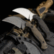 Toor Knives Karsumba Fixed Blade Knife, 2.5in, CPM S35VN Steel, Canvas Micarta Handle, Burlap Black, Karsumba-Burlap Black