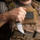 Toor Knives Karsumba Fixed Blade Knife, 2.5in, CPM S35VN Steel, Canvas Micarta Handle, Burlap Black, Karsumba-Burlap Black