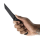 Toor Knives Krypteia T Fixed Blade Knife, 4in, CPM M4 Steel, G10 Handle, SoCom Black, Black Hydro Static, Krypteia T - SoCom Black