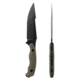 Toor Knives Raven Fixed Blade Knife, 5.5 in CPM 3V Blade, G10 Covert Green Handle, Raven-Covert Green