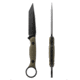 Toor Knives Serpent Fixed Blade Knife, 3.75in, Steel CPM3V, G10 Handle, Caiman Green, Serpent-Covert Green