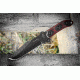 Tops Knives Black Heat Fixed Blade Knife, Red, 6.5in, BLKHT-01