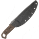 TOPS Knives Brakimo Tungsten Fixed Blade Knife, 10in Overall, 5.25in Gray Tungsten Cerakote 1095HC Steel Blade, Green Canvas Micarta Handle, Kydex Belt Sheath, TPBRAK-02R
