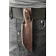 TOPS Knives Bull Trout Fixed Blade Knife, 6.50in, Tumble Finish, Chocolate Leather BLTT-01