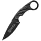 TOPS Knives CUT Combat Utility Tool Knife, 8.5in Overall, 4.25in Black Traction Coated 1095Hc Steel Drop Point, Black Canvas Micarta Handle, Dragonfly Tread Handle, Black Kydex Sheath, CUT-40-A