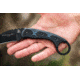 TOPS Knives Devil's Claw 2 Fixed Blade Knife, 3.13in, 1095 Carbon Steel Blade, Blue/Black G10 Handle, DEVCL-02