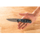 TOPS Knives Dicer 3 Paring Kitchen Knife, 3.5in, CPM S35Vn Steel, Drop Point, Black Canvas Micarta/Blue-Black G10 Handle DCR3-01