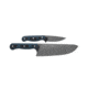 TOPS Knives Dicer 8-3 Kitchen Knife Combo, 7.75in/3.5in, CPM S35Vn Steel, Drop Point, Black Canvas Micarta/Blue-Black G10 Handle DCR-83