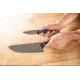 TOPS Knives Dicer 8-3 Kitchen Knife Combo, 7.75in/3.5in, CPM S35Vn Steel, Drop Point, Black Canvas Micarta/Blue-Black G10 Handle DCR-83