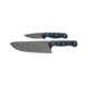 TOPS Knives Dicer 8-3 Kitchen Knife Combo, 7.75in/3.5in, CPM S35Vn Steel, Drop Point, Black Canvas Micarta/Blue-Black G10 Handle DCR-83