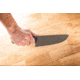 TOPS Knives Dicer 8 Chef Kitchen Knife, 7.75in, CPM S35Vn Steel, Drop Point, Black Canvas Micarta/Blue-Black G10 Handle DCR8-01