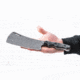 Tops Knives El Chappo Fixed Blade Knif, 6 in Acid Rain Blade, 1095 RC 56-58 Steel, Black Canvas Micarta Handle ECHA-02