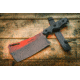 Tops Knives El Chappo Fixed Blade Knif, 6 in Acid Rain Blade, 1095 RC 56-58 Steel, Black Canvas Micarta Handle ECHA-02