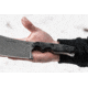 Tops Knives El Chappo Fixed Blade Knif, 6 in Acid Rain Blade, 1095 RC 56-58 Steel, Black Canvas Micarta Handle ECHA-02