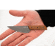 TOPS Knives Frog Market Special Mini Fixed Blade Knife, 3.25in, 1095 Steel, Wharncliffe, Tan Canvas Micarta Handle, FMSM-02