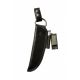Tops Knives Leather Dangler-Style Sheath, w/Firesteel and Survival Whistle, Black, Right Hand, SHL-BUSH-LH