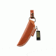 Tops Knives Leather Dangler-Style Sheath, w/Firesteel and Survival Whistle, Brown, Right Hand, SHL-BUSH-BRN