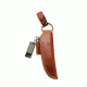 Tops Knives Leather Dangler-Style Sheath, w/Firesteel and Survival Whistle, Brown, Right Hand, SHL-BUSH-BRN