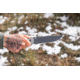 Tops Knives Longhorn Bowie Micarta Fixed Blade Knife, w/Black River Wash and RMT, Black, 6.75in, LONGB-06