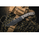 Tops Knives Longhorn Bowie Micarta Fixed Blade Knife, w/Black River Wash and RMT, Black, 6.75in, LONGB-06