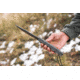 Tops Knives Longhorn Bowie Micarta Fixed Blade Knife, w/Black River Wash and RMT, Black, 6.75in, LONGB-06