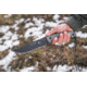 Tops Knives Longhorn Bowie Micarta Fixed Blade Knife, w/Black River Wash and RMT, Black, 6.75in, LONGB-06