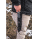 Tops Knives Longhorn Bowie Micarta Fixed Blade Knife, w/Black River Wash, Black, 6.75in, LONGB-05