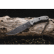 Tops Knives Longhorn Bowie Micarta Fixed Blade Knife, w/Black River Wash, Black, 6.75in, LONGB-05