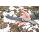 Tops Knives Longhorn Bowie Micarta Fixed Blade Knife, w/Black River Wash, Black, 6.75in, LONGB-05
