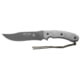 Tops Knives Longhorn Bowie Micarta Fixed Blade Knife, w/Black River Wash, Black, 6.75in, LONGB-05